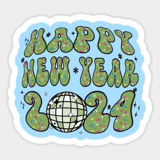 Happy New Year - 2024 (Ball-Shaped) Sticker